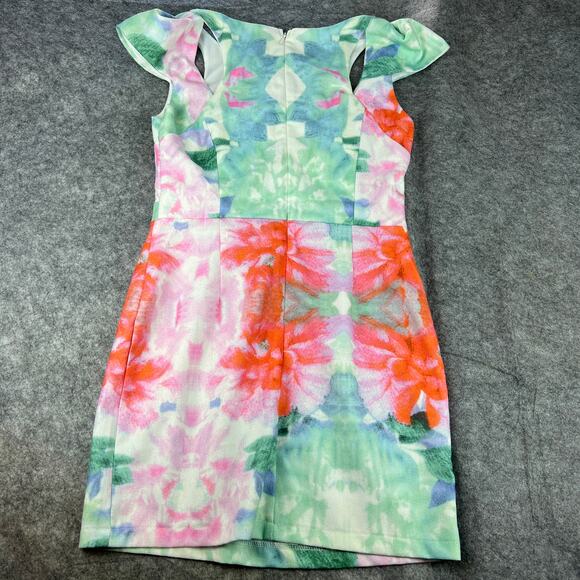 Reformation L’Atiste‎ by Amy Watercolor Cut-out Mini Dress Size L - Picture 2 of 7